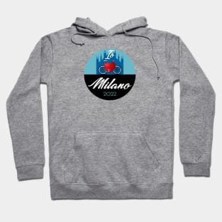 I ❤️🚲 Milano (Blue) Hoodie